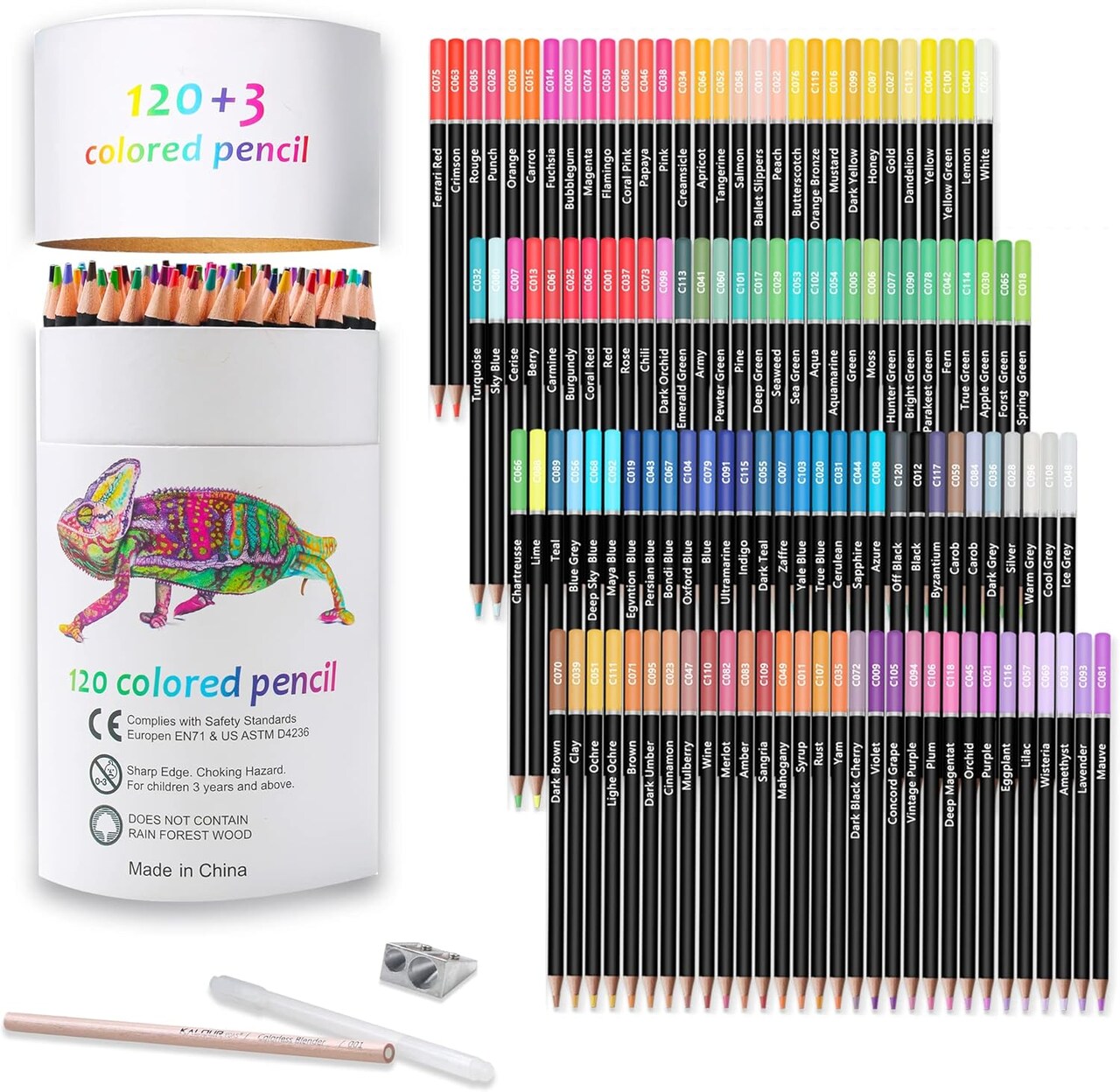 Set of 120 Colors Premium Colored Pencils with Vibrant Colors